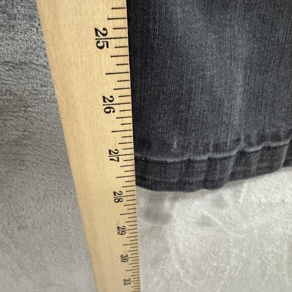 Paige Leenah Jeans Womens 34 Blacktop Destructed Wide Leg High Rise Denim - Picture 11 of 12